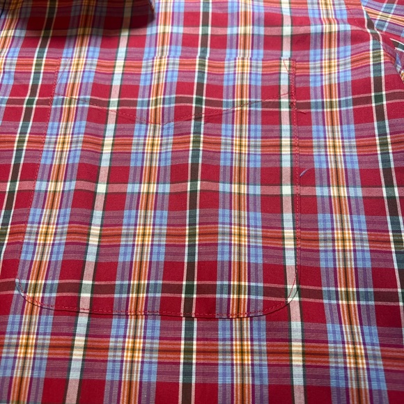 Alan Flusser Button Down Collar Front Pocket Double Button Sleeves Large - Picture 4 of 6